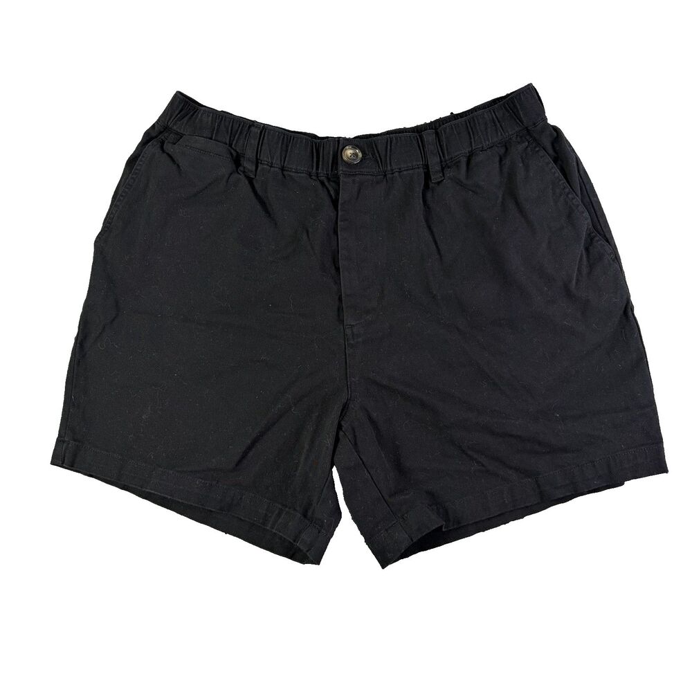 Cove USA Shorts Mens 34/5 Black Chino Golf Elastic Waist Beach Summer Preppy